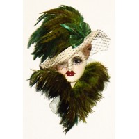 Unique Creations Lady Face Mask Wall Hanging Decor   401572036977